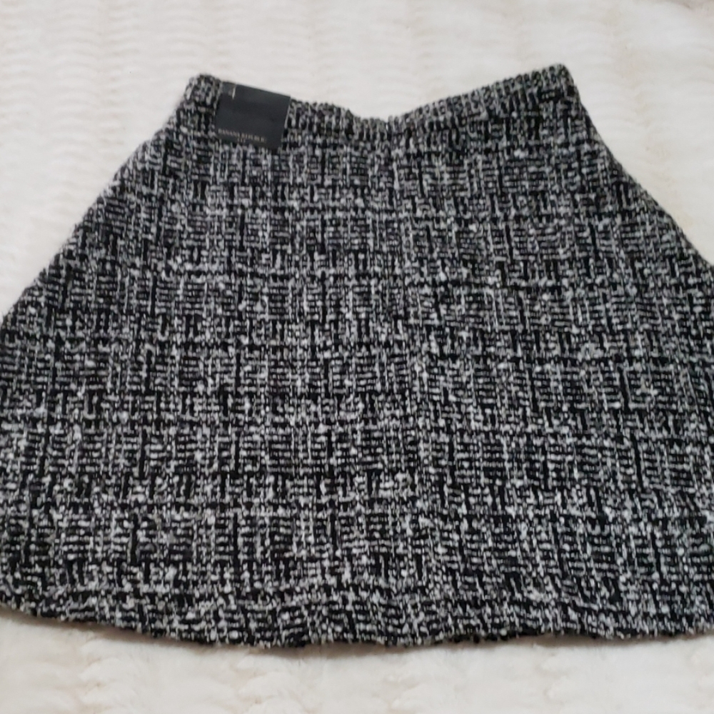 NWT Banana Republic black&gray tweed circle skirt - Picture 4 of 8